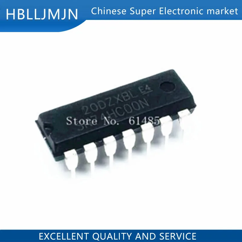 100 шт. SN74HC00N DIP14 SN74HC00 DIP 74HC00 DIP-14 | Электронные компоненты и принадлежности