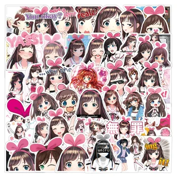 

50 Pcs Kawaii Kizuna Graffiti Stickers for Luggage Laptop Scrapbook Guitar Car Water Cup DIY Decal Waterproof Stationery Sticker