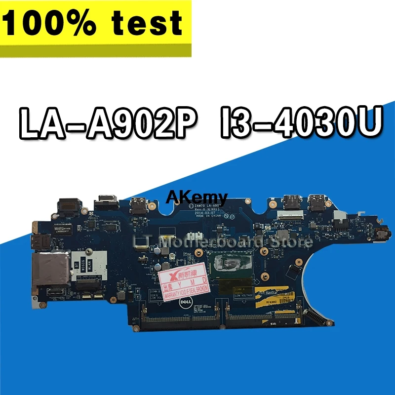 Материнская плата для ноутбука DELL LATITUDE E5450 CN-0C8JP6 ZAM70 LA-A902P REV: 1,0(A00) I3-4030U