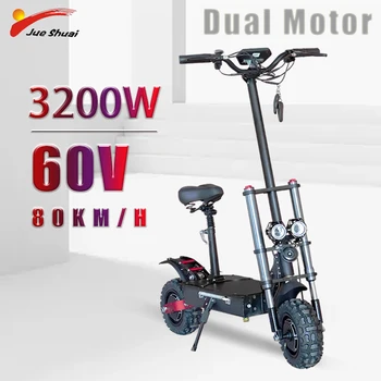 

3200W 60V Dual Motor Adult e-Scooter High Speed 80km/h Foldable 11inch High Quality Motor Hoverbroad Knight Electric Scooter