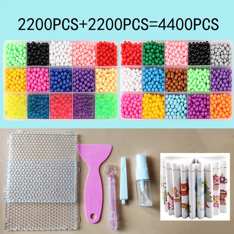 36 colors 5mm Set 12000pcs Refill Beads Puzzle Crystal DIY Water Spray Beads Set Ball Games 3D Handmade Magic Toys For Children 9