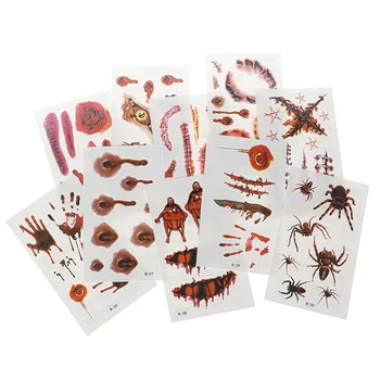 

30 sheets Halloween Temporary Tattoos Vampire Blood Scar Tattoo Sticker Cosplay