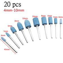 Tête de roue de polissage, 20 pièces, tête de roue, pierre montée, pour outils électriques rotatifs Dremel, meule électrique, accès Dremel