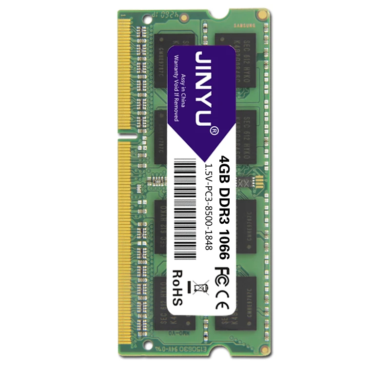 JINYU Ddr3 4G 1066mhz 1,5 V 204Pin Ram память для ноутбука(4G