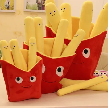 

New Fashion expression Cute Cartoon French Fries Plush Toys Soft Chips Plush Pillow Cushion Stuffed toy Children Gifts For Kids