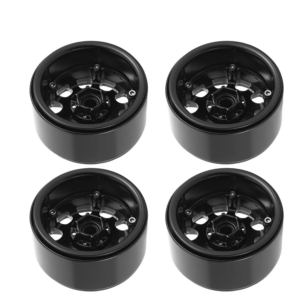 4PCS/Set 2.2" Beadlock Metal Wheel Rim for 1/10 RC Crawler Car Axial