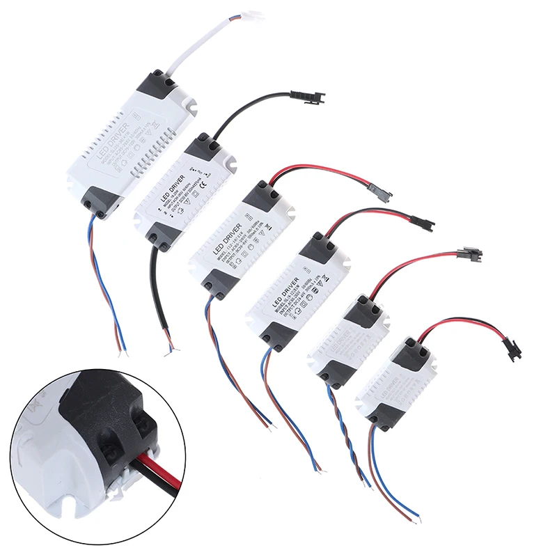 1pc LED Driver Light Transformer Constant Current Power Supply Adapter 3W-36W Input Signal: 50/60HZ