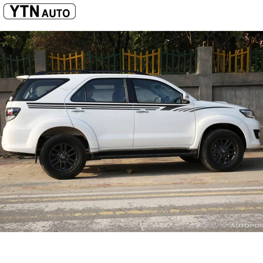 Автомобильные наклейки, 2 шт. 4X4 спортивные полосатые Крутые гонки Графический виниловая наклейка внедорожник Наклейка на заказ для Тойота Королла