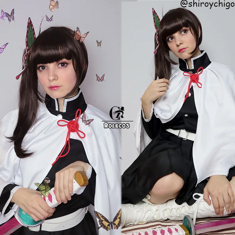 ROLECOS аниме демон Slayer Косплей Костюм Tsuyuri Kanawo Kimetsu no Yaiba косплей костюм женское