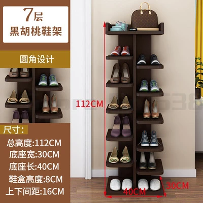Серый Shoe rack multi-layer shoe cabinet home door simple collection of godware small wood into the door economic dust-proof rack - Цвет: Серый