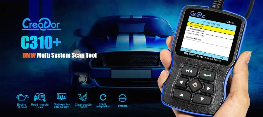 best car inspection equipment Creator C310+ For BMW Multi System Scan Tool V11.7 Free Update Online Creator C310+ Scanner C310+ Scanner C310+ System Scanner buy car inspection equipment