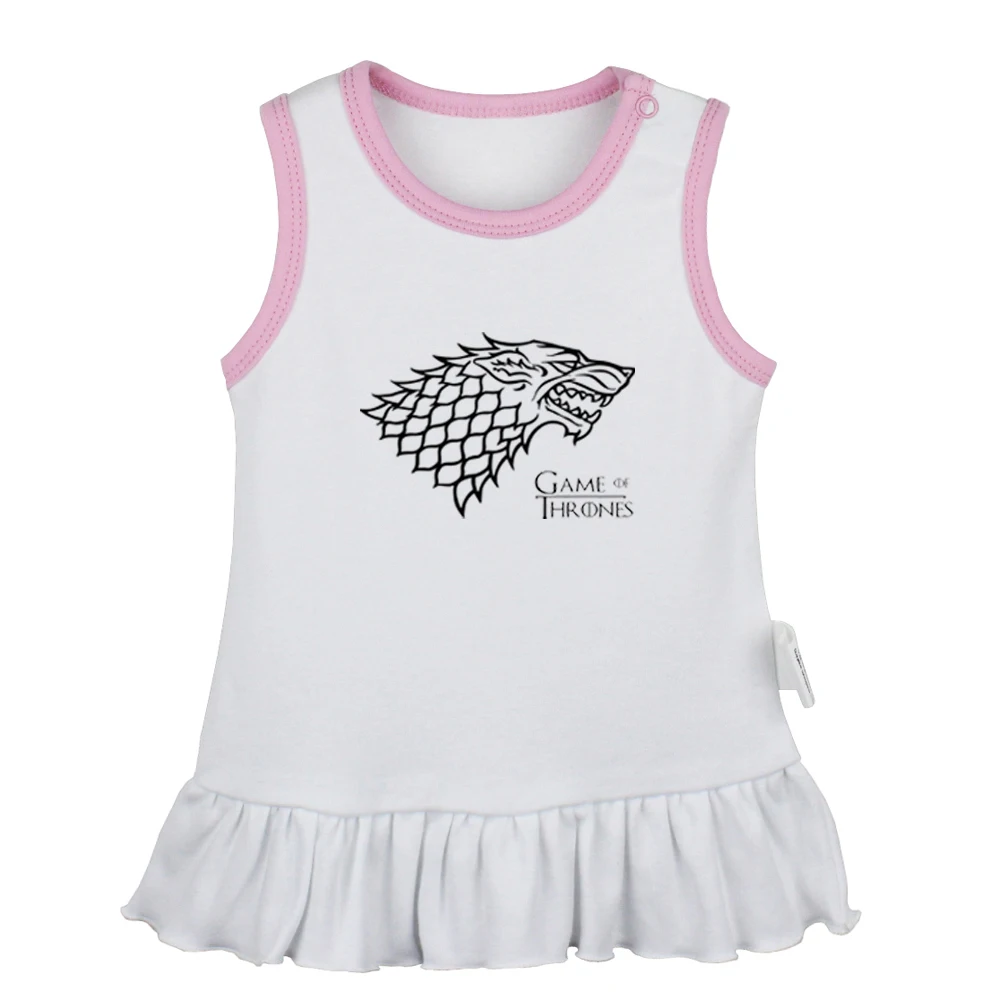 

Direwolf Game of Thrones House Stark of Winterfell Winter Is Coming Design Newborn Baby Girls Dresses Toddler Sleeveless Dress