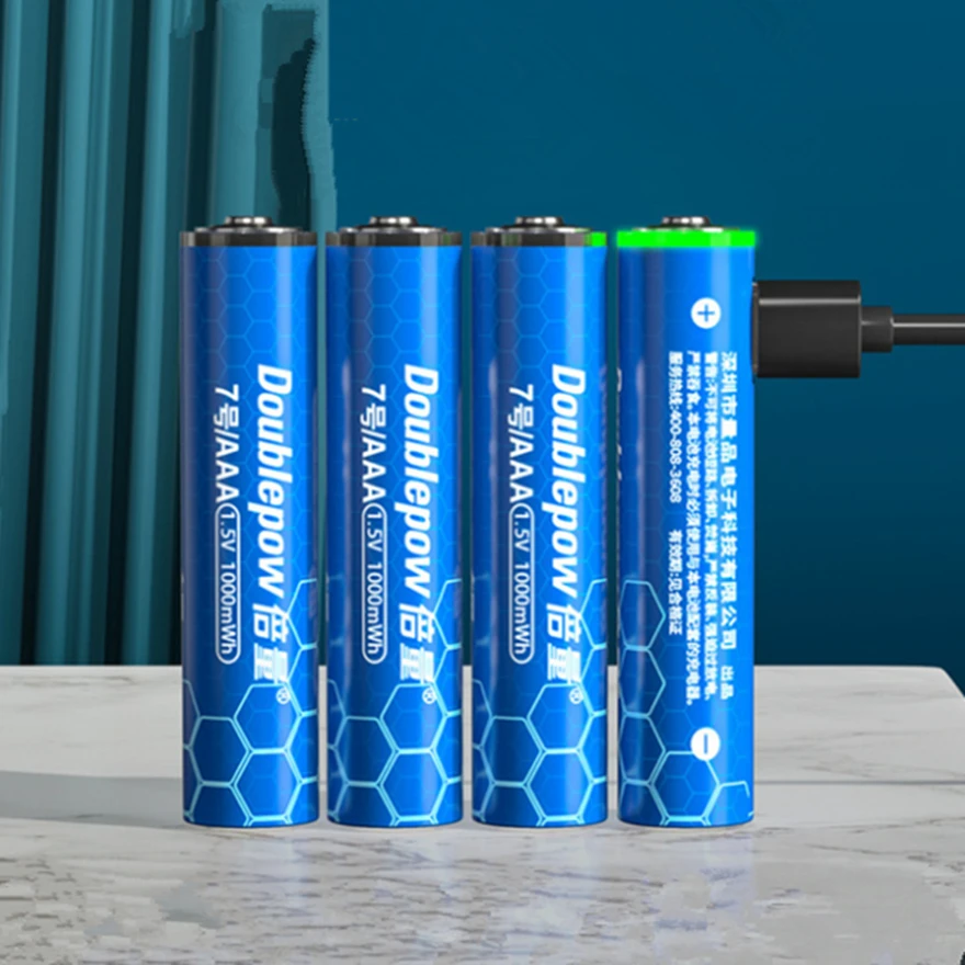 Оригинальный литий-полимерный аккумулятор 1 5 в AAA МВтч USB быстрая зарядка через