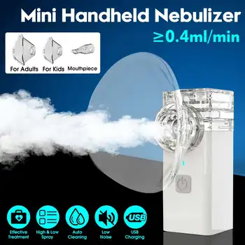 

Portable Ultrasonic Nebulizer Mini Handheld Inhaler Respirator Humidifier Kit Health Care Children Home Inhaler Machine Atomizer