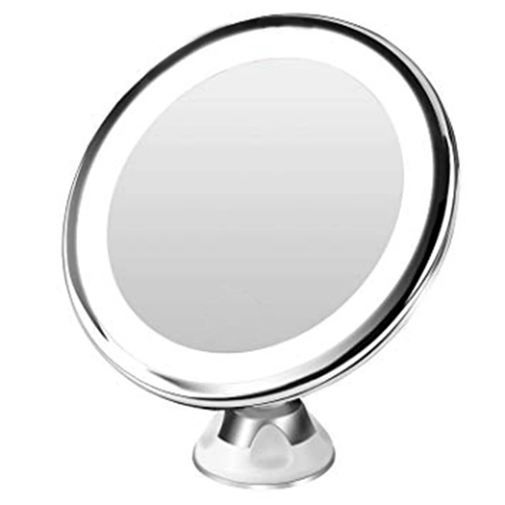 Высокое качество Круглый Макияж косметическое зеркало светодиодный портативный косметический зеркала для дома Настольная Ванная комната Душ косметические инструменты EK-New