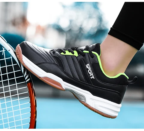 Мужская и женская обувь для бадминтона лёгкие дышащие противоскользящие устойчивые спортивные туфли теннисные кроссовки спортивная обувь