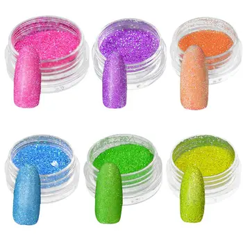 

Nail Art Glitter Powder Sand Neon Fluorescent Luminous Dark Glow Neon Pigment Dust Nail Decoration Decals Tips Manicure Tool