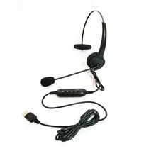 Hot USB Headset With Microphone Rotatable Adjustable Noise Canceling Earphone Call Center Headset Earphone For PC Laptop