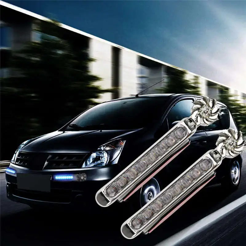 2019 1Pcs ٶ  ʿ  ܺ   ġ ڵ    8 LED DRL ϱ  Ʈ   