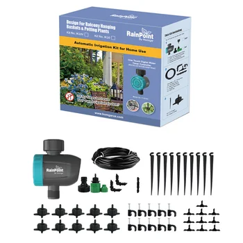 

Rainpoint Self-Watering Garden Drip Irrigation Watering Timer Summer Home Plants Irrigator EU/US Automatic Drip Irrigation Set