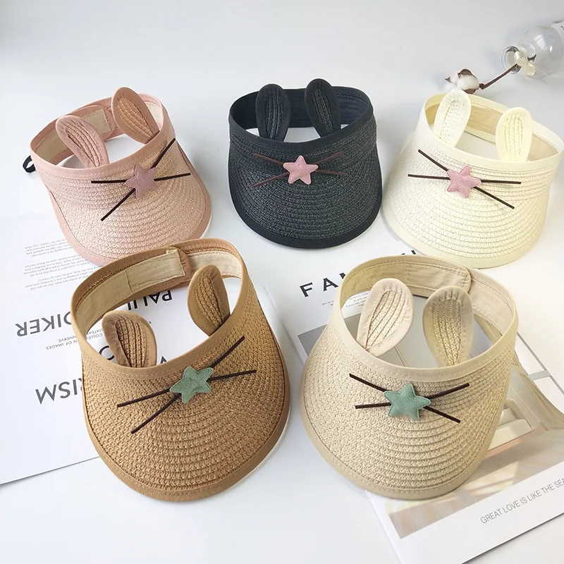 Autumn Baby Adjustable Straw Hat Thin Boys Girls Princess Kid Child Sun Cute Protection Cap Beach Shade Empty Top Hat 1-4 Yeras