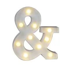 Ampersand символ Marquee буквы огни светящийся Алфавит знак для свадьбы дома вечерние украшения бара
