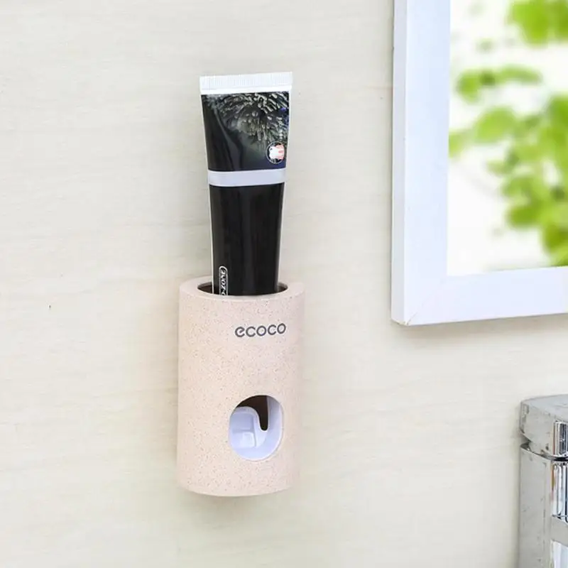 1set Automatic Toothpaste Dispenser Dust-proof Wall Mount Stand Toothpaste Squeezers with carton box Bathroom Accessories Set