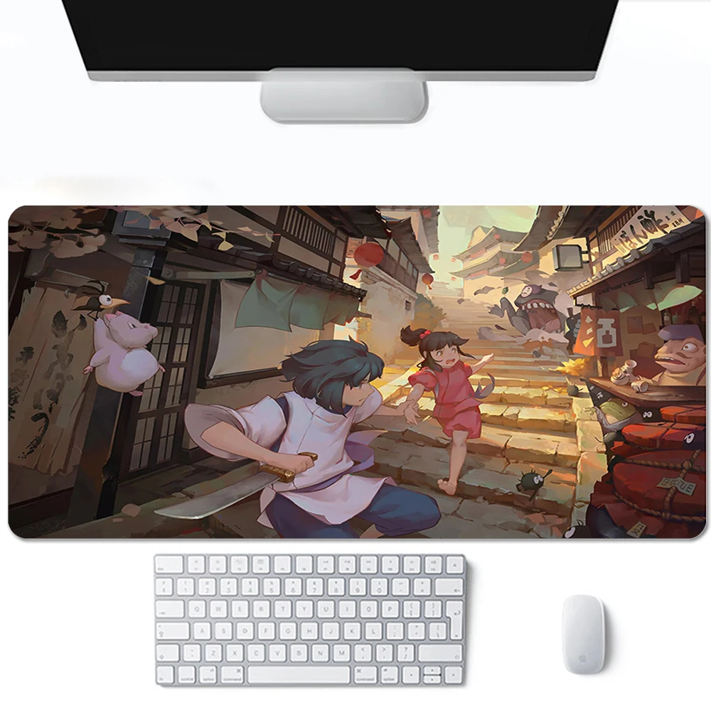 

Spirited Away Anime Natural Rubber Non-slip Gaming Cartoons mousepad Decoration Desk Mat Large Mouse Pad Extended Keyboards Mat