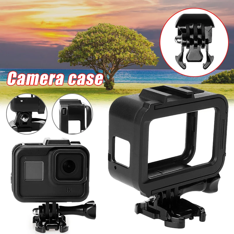 

New Plastic Protective Case Side Open Frame with Hot Boot for GoPro8 Hero Camera DOM668