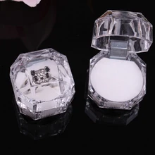 

Octagonal Transparent Jewelry Packaging Box Single Storage Box Ring Display Box Earring Storage Mini Jewelry Box Ring Box