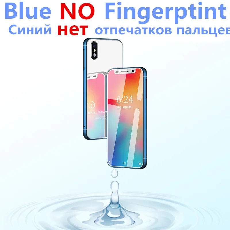 Melrose карманный мини-смартфон с отпечатком пальца ультратонкий 3,4 дюймов MTK Android 8,1 Google Play Store студенческий Android Мобильный fone - Цвет: Blue No Fingerprint