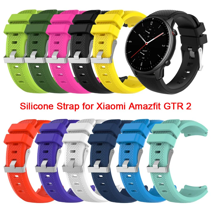 Ремешок силиконовый для Xiaomi Amazfit GTR 2 сменный Браслет Для Huami Pace/Stratos S 3/GTR 47