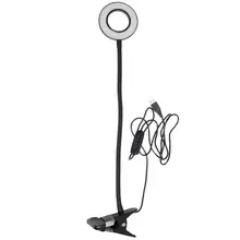 Светодиодный светильник-клипса для макияжа, татуировки, работы ногтей, портативная креативная настольная лампа для офиса и дома, школы