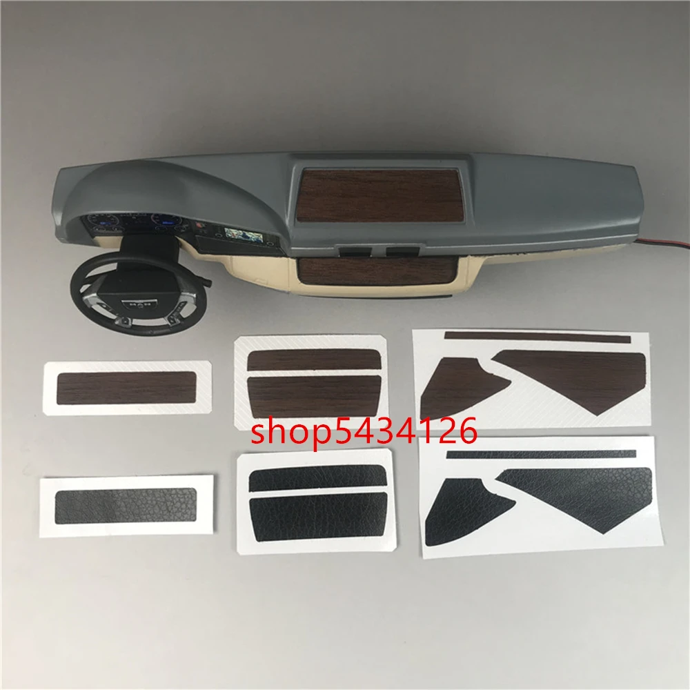 Декоративные наклейки для салона кабины деревянные зерна 1/14 Rc Тамия Скания R620 MAN