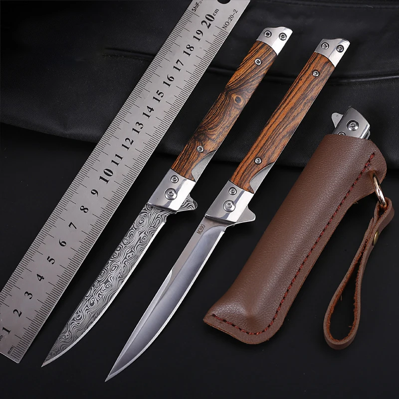

Folding Damascus Knife Outdoor Pocket EDC Knife Jungle Hunting Camping Survival Tools Vegetable Cutter Multi Tool