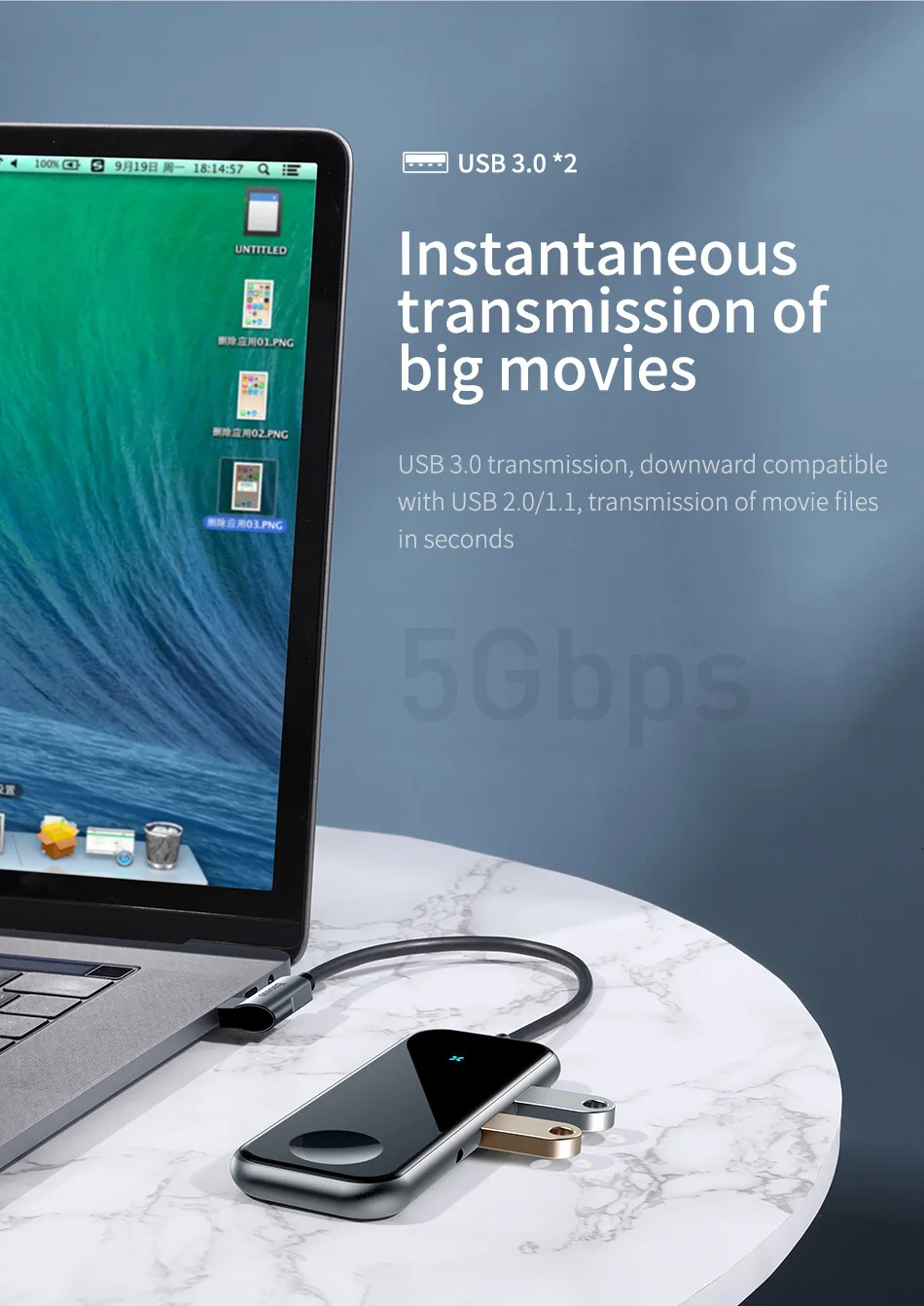 Baseus USB-C Тип C концентратор HDMI RJ45 Мульти USB 3,0 адаптер для MacBook Pro Air док-станция USB C концентратор с Беспроводной Зарядное устройство для наручных часов iWatch