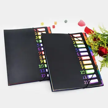 

A6 Document Folder Multifunctional Universal 12 Grids Rainbow Color Manager File Holder A6 File Folder Stationery Business