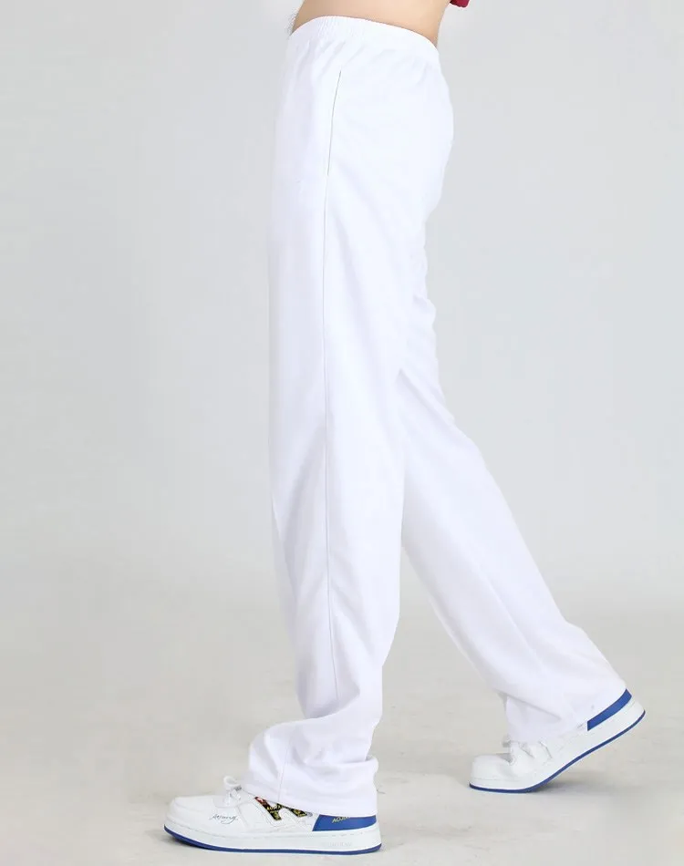 

White Athletic Pants Summer Thin Section Cloth Jiamusi Square Dance Healthy Beauty Gymnastics Pants Activity Pants School Pants