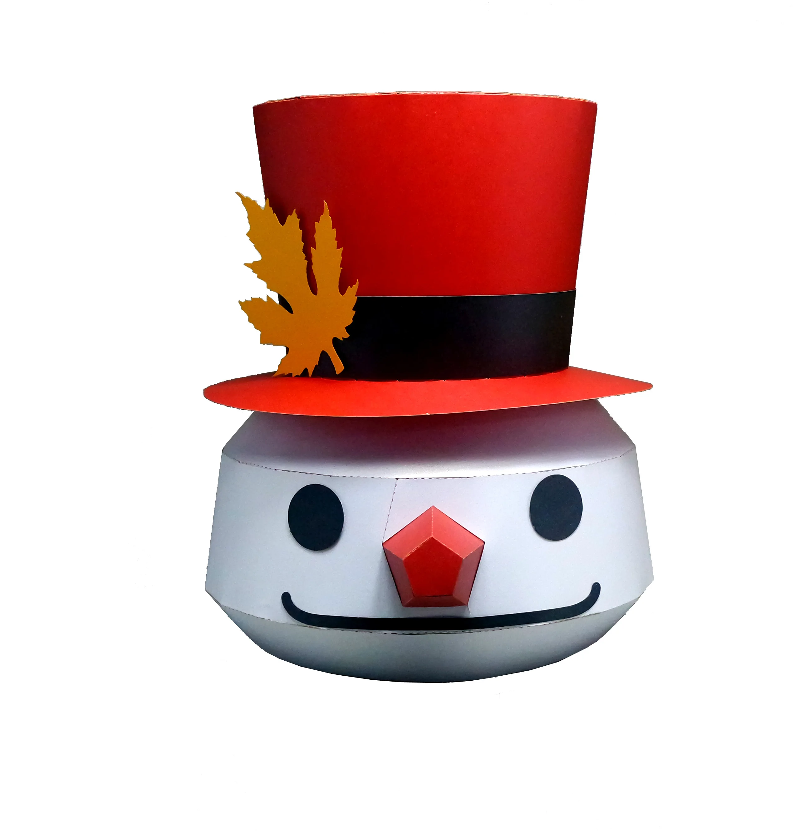 3D Paper Mask Snowman Costume Cosplay DIY Paper Craft Model Mask Christmas Halloween Prom Party Gift 3