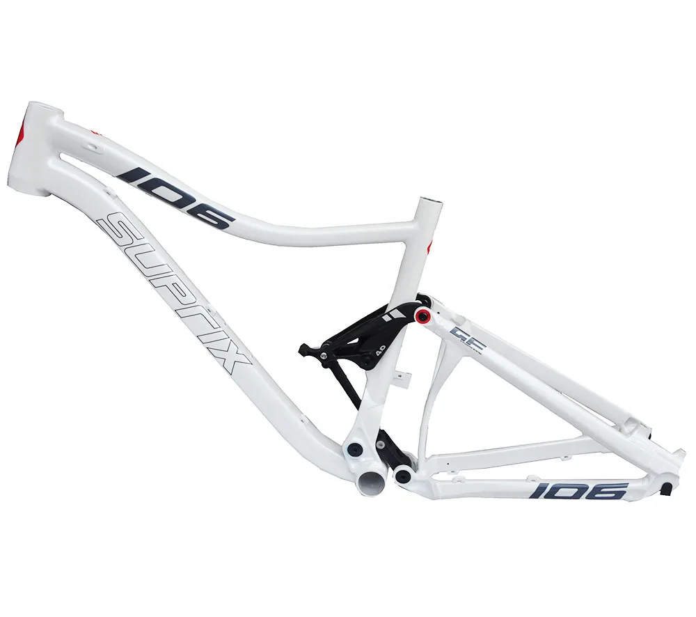 Последняя полная подвеска алюминиевая рама сплав MTB Горный DH велосипедная рамка велосипеда 26/27. 5er* 17 15,5 дюймов горные части велосипеда - Цвет: white 26x17inch