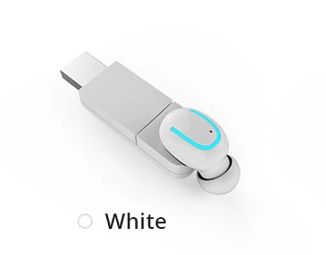 HBQ-Q13 TWS гарнитура Мини Bluetooth маленькие невидимые беспроводные наушники Автомобильная гарнитура с микрофоном USB зарядка для смартфонов - Цвет: Белый