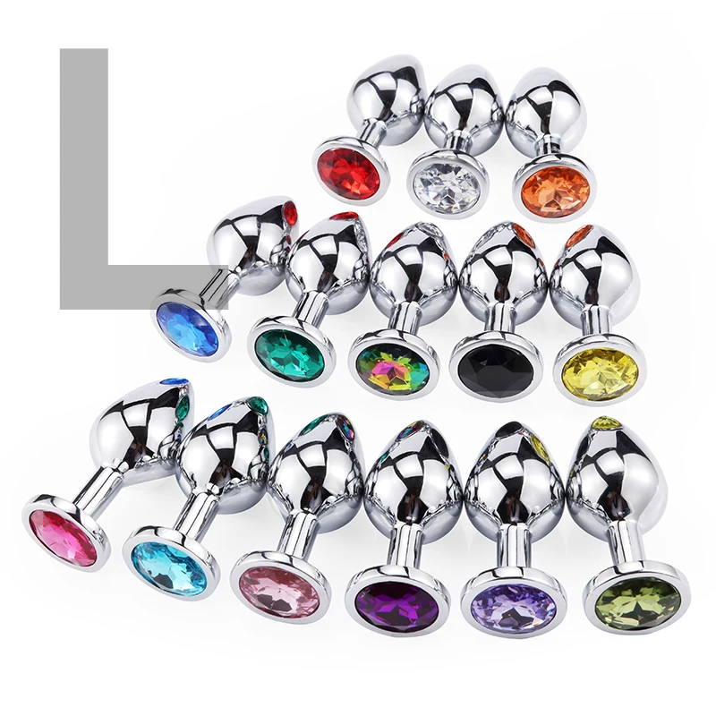 1 pcs Large Size Metal Crystal Anal Plug Stainless Steel Booty Beads Jewelled Butt Sex Toys Products for Men Couples | Красота и