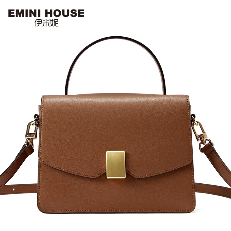 Beste EMINI HUIS Hangslot Handtas Luxe Handtassen Vrouwen Tassen Designer Split Lederen Crossbody Tassen Voor Vrouwen Schoudertas