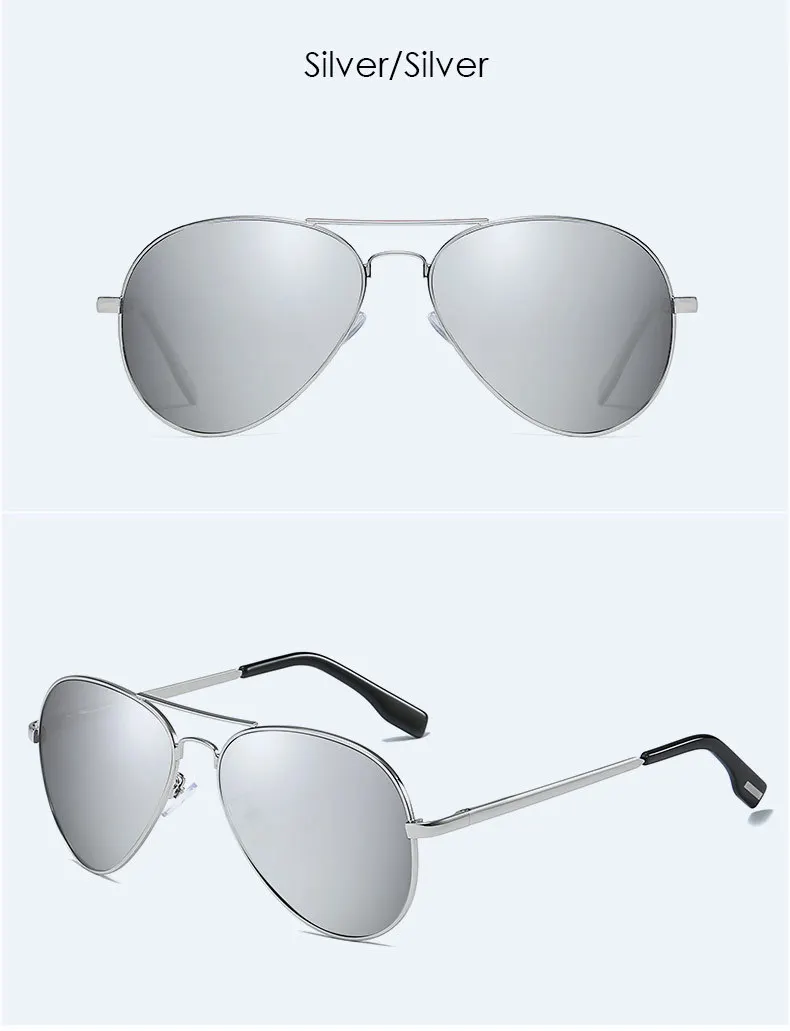 Классические солнцезащитные очки пилота, поляризационные, мужские ...