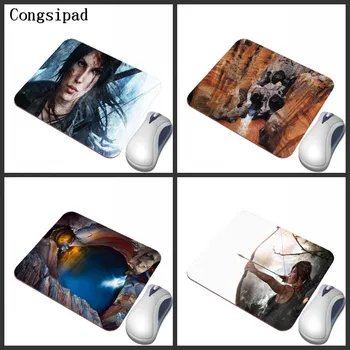 

29X25/22X18CM Game Graveyard Art Mouse Pad Mouse Speed Version Home Gifts Rubber Anti-slip Color Tomb Raider Pattern