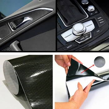 

Durable And Practical 5D Carbon Fiber Vinyl Film Car Interior Wrap Stickers Auto Accessories 10*152cm