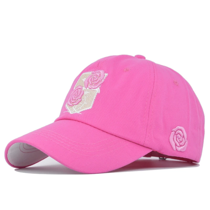 Spring  Summer Baseball Cap Three-Dimensional Rose Embroidered Baseball Cap Men and Women Baseball Cap Summer Outdoor Sun Hat ponytail baseball cap