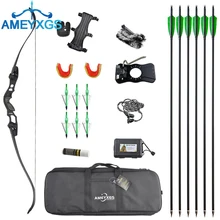 

63" 30-55lbs Archery Recurve Bow Set ILF American Hunting Bow Right Hand Bow Carbon Arrows Adults Shooting Training Accessories