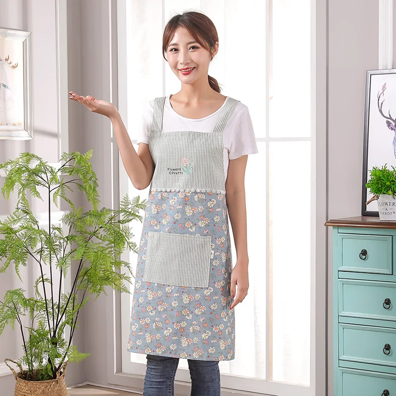 Apron Manufacturers Korean-style-Style Kitchen Sleeveless Apron Adult Cooking Cute Apron Manufacturers Direct Selling a Generati