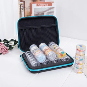 

24 Bottles Diamond Painting Accessories Container Storage Bag Box Carry Case Diamond Embroidery Tools Handbag